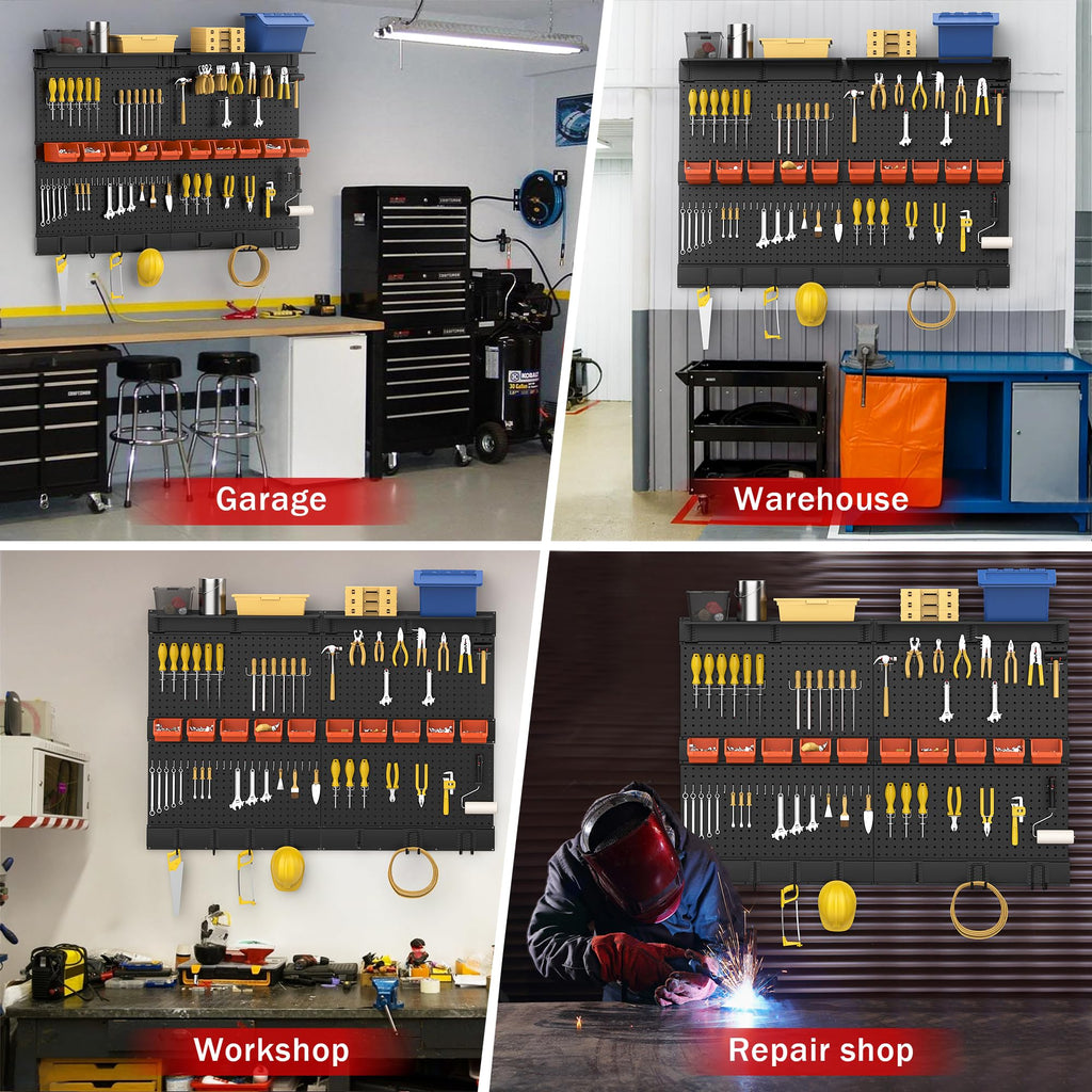 Pegboard Wall Organizer, 48 X 36 inch Garage Storage Pegboard