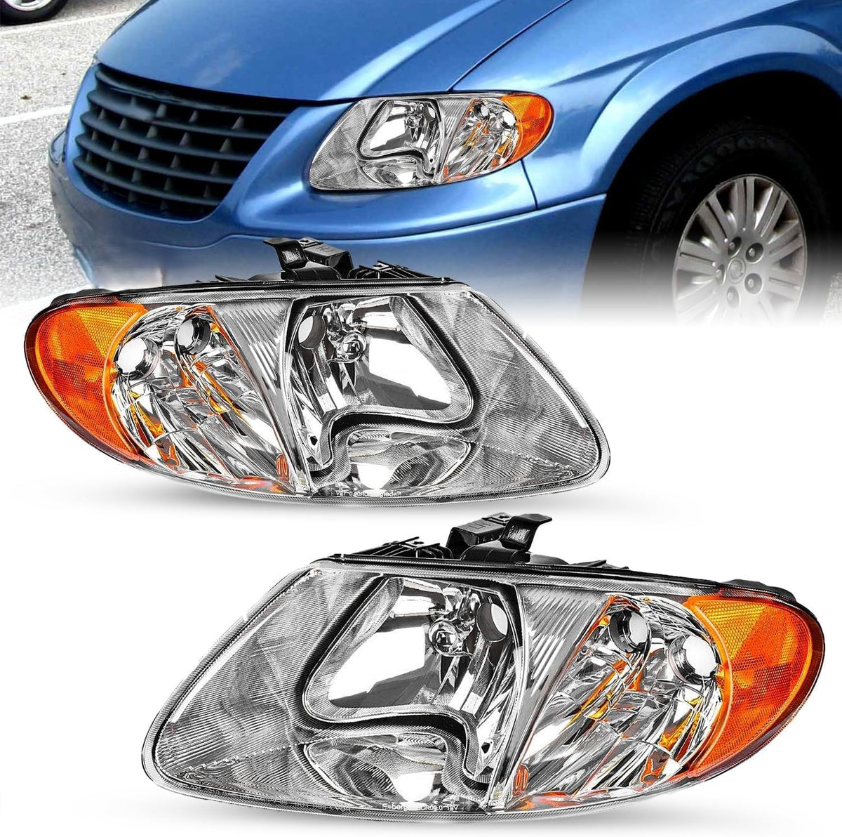 SOCKIR Fit for 2001-2007 Dodge Grand Caravan Halogen Headlight Assembly