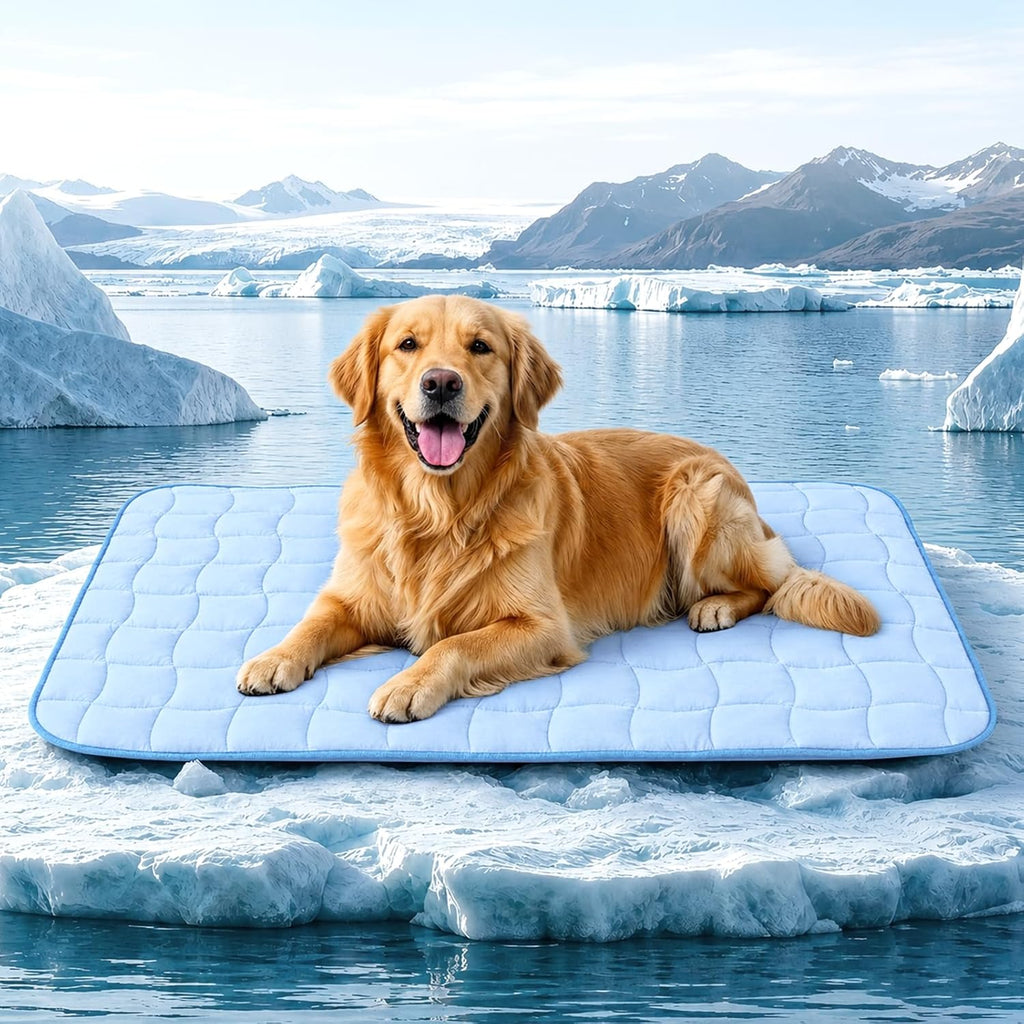 Cooling Mat for Dogs, X-Large Dog Cooling Pad, 44"x32", Blue