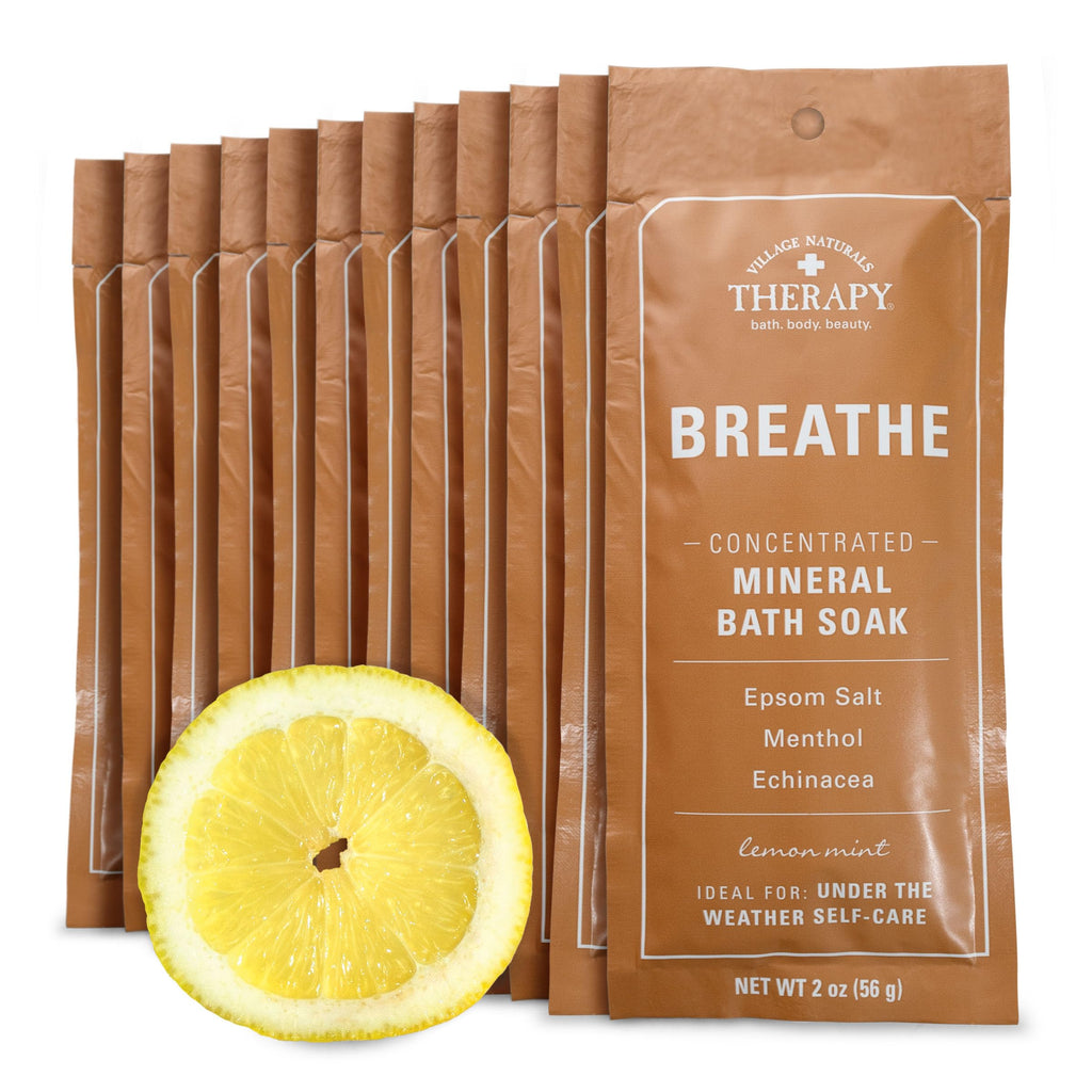 Breathe Concentrated Mineral Bath Soak, Lemon Mint, 2 Oz, Pack of 12