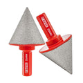DT-DIATOOL Diamond Beveling Chamfer Bits - Diamond Countersink Drill Bit 2 Inch with Hex Shank for Enlarging Trimming Shaping Existing Holes of Granite Marble Porcelain Tiles,Size of 0 to 50mm 2pcs