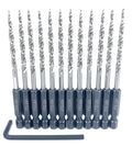 FTG USA 12Pc #6 (9/64") Replacement Countersink Drill Bit Set Tapered Bits