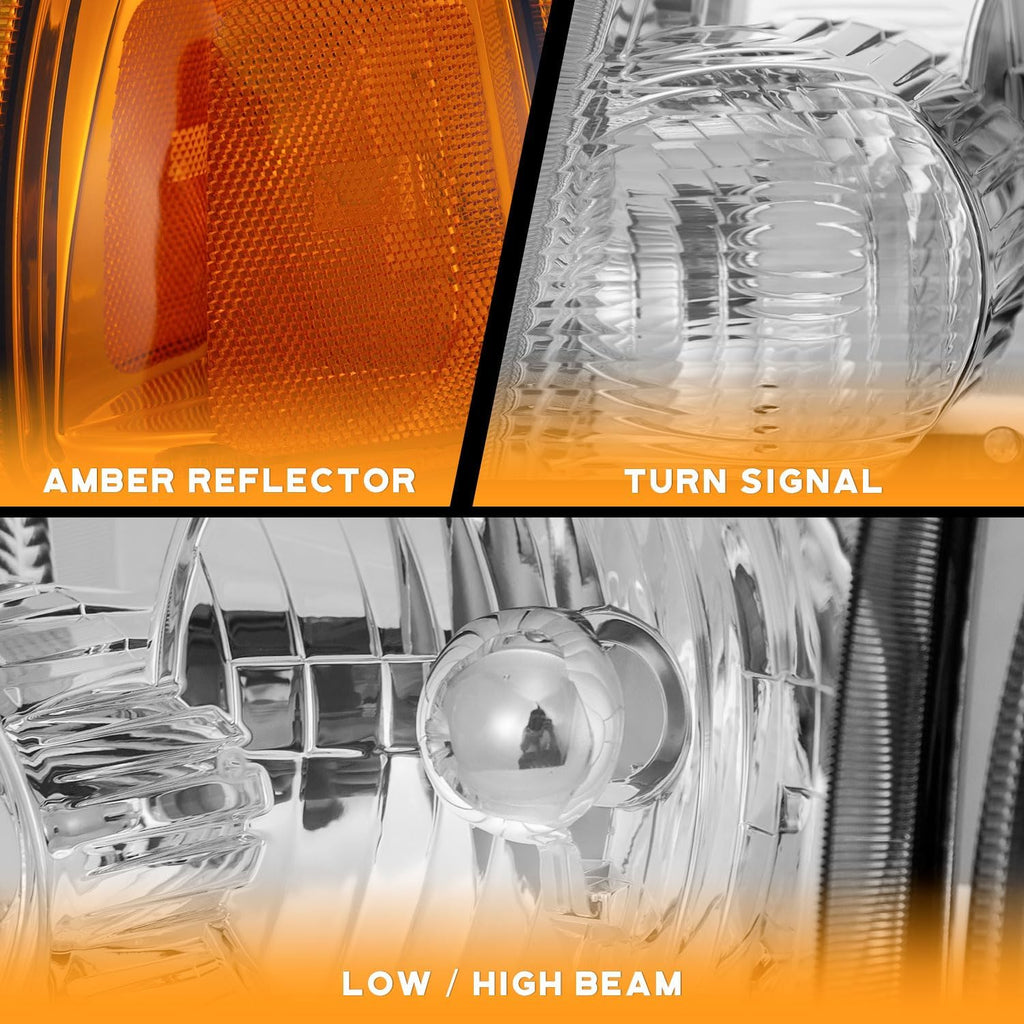 WEELMOTO Headlight for 2001-2011 Ford Ranger XL/XLT/Edge/Sport/FX4 Level II