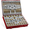 WINNER 87-Piece Complete Tap and Die Set in SAE and Metric, Premium Titanium Steel Threading Tool Set for Mechanics, Auto, Machinery and Craftsman, Metric and Standard, Internal and External Threads
