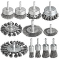 12Pcs Drill Wire Brush Attachments Set, Heavy Duty Wire Brush Wheel Drill
