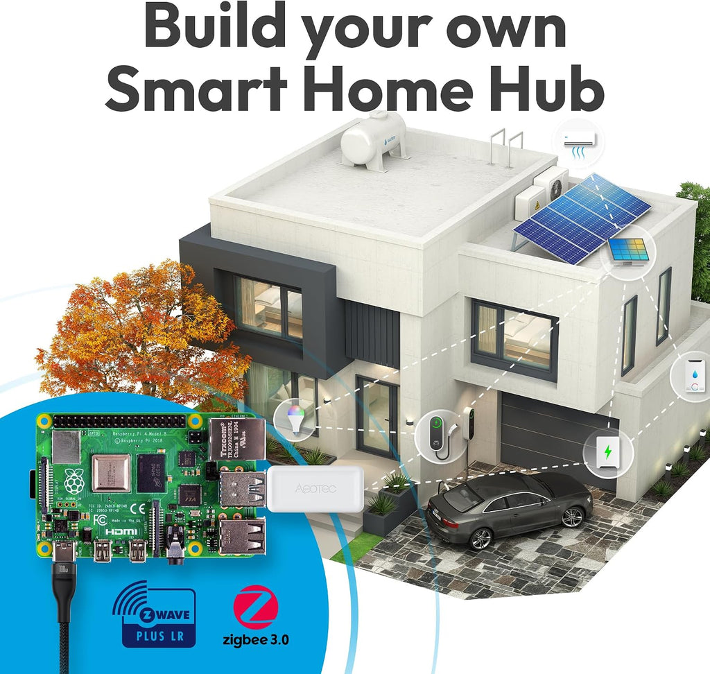 Z-Stick 10 Pro - Zigbee 3.0 & Z-Wave 800 Series USB Adapter - Works with HomeAssistant - Zigbee2MQTT - Z-Wave
