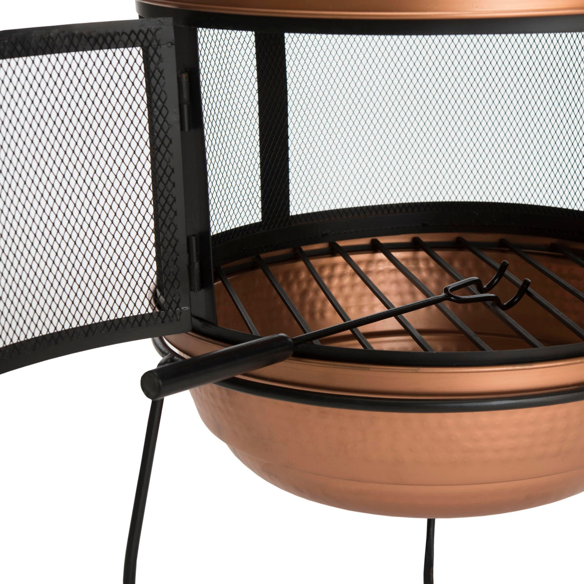Outdoor Collection Lima Copper and Black Chiminea
