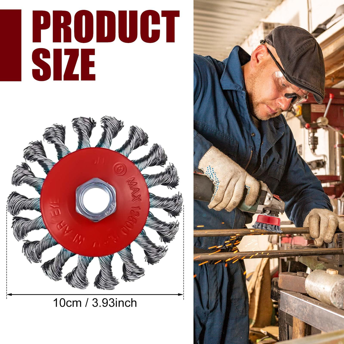 Tandefio 24 Pcs Wire Wheels for Angle Grinder, with 5/8"-11 Threaded Arbor