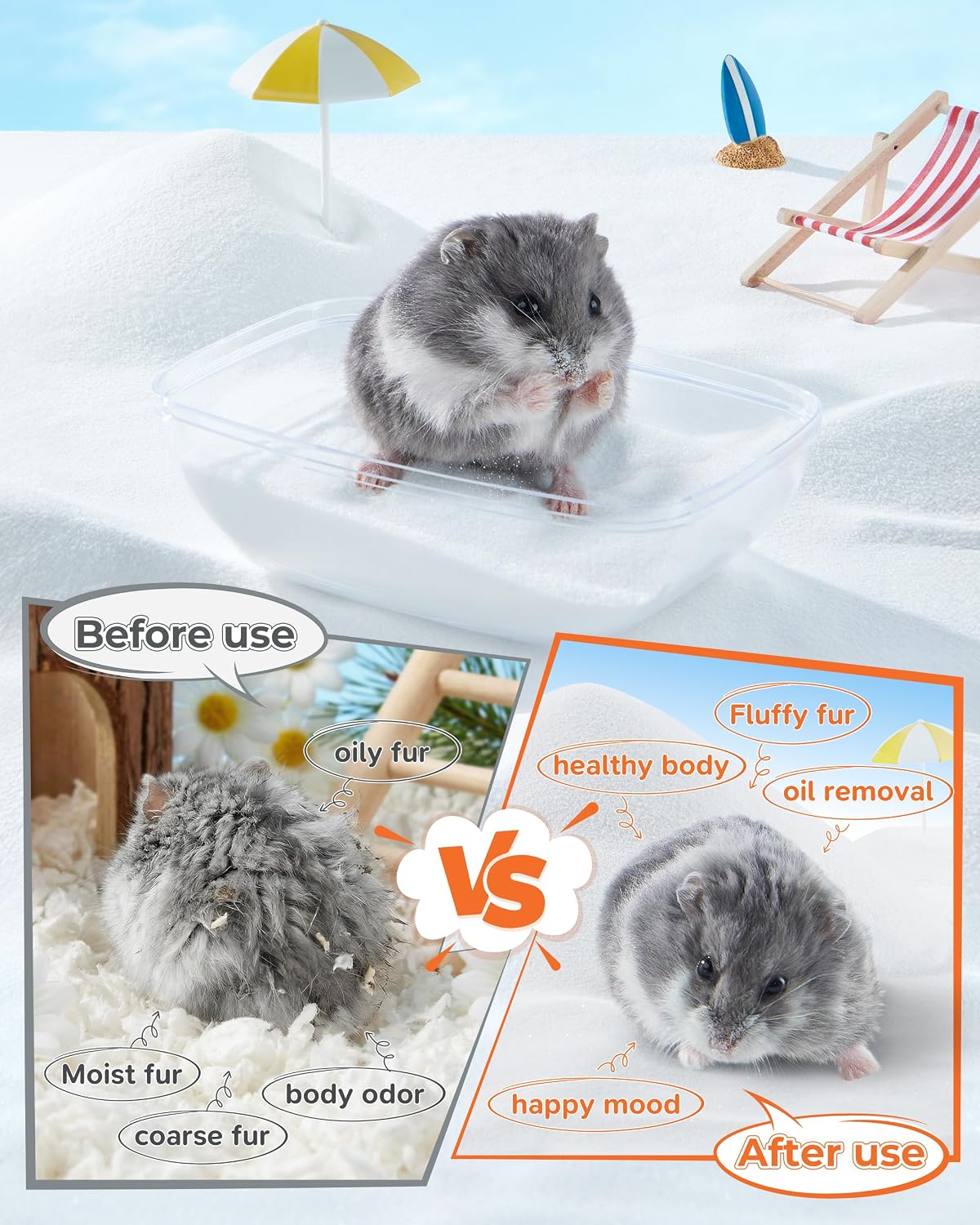 18oz Hamster Sand, Low-Dust Potty Litter