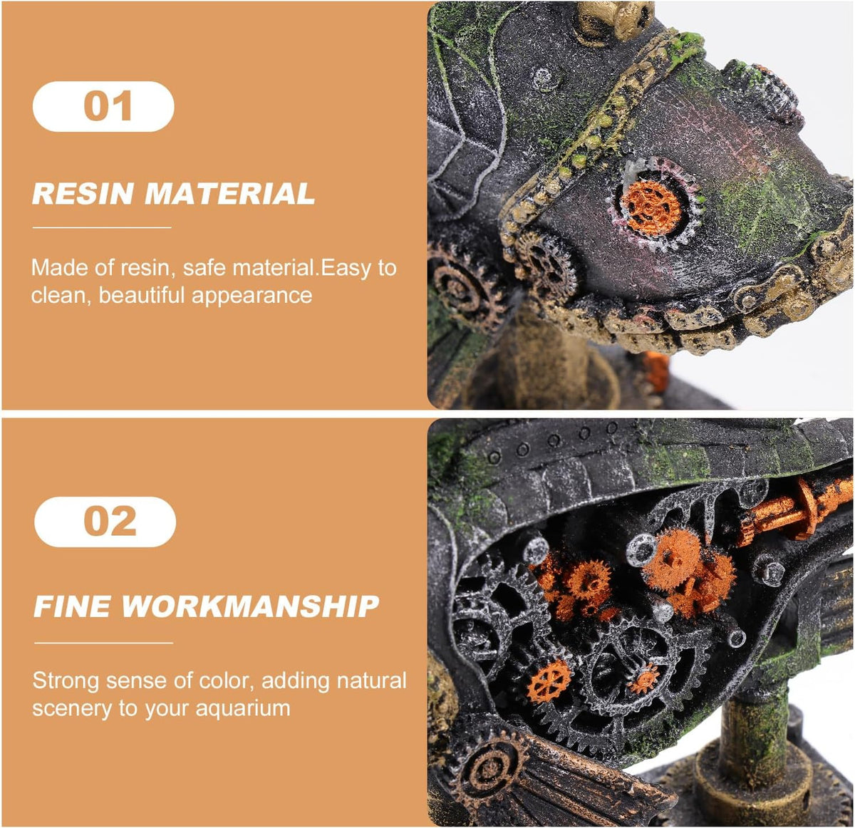 Aquarium Decoration - Steampunk Fish Decor for Fish Tank