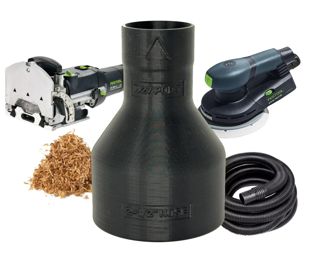 HuttonTOOLS Dust Collection Adapter for Festool Tool Ports (2-1/2" Hose)