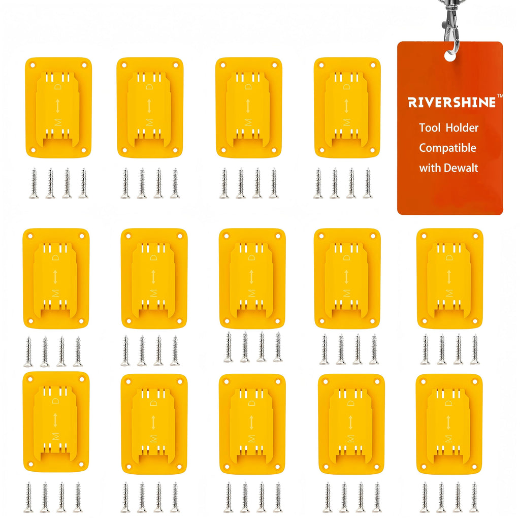 14 Packs Tool Holders Wall Mount，Compatible with Dewalt 12V/20V Drill Tool
