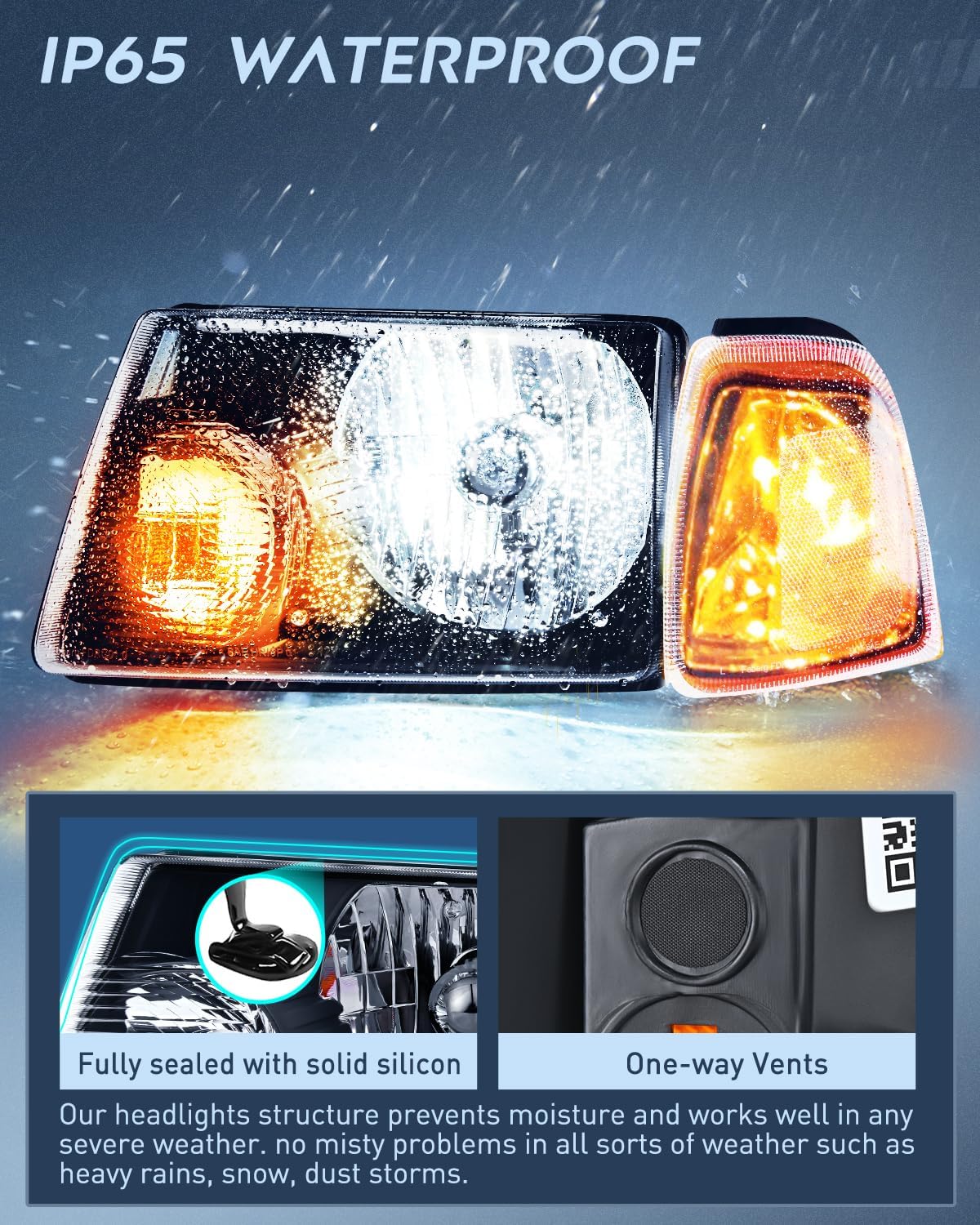 Nilight Headlight Assembly for 2001-2011 Ford Ranger