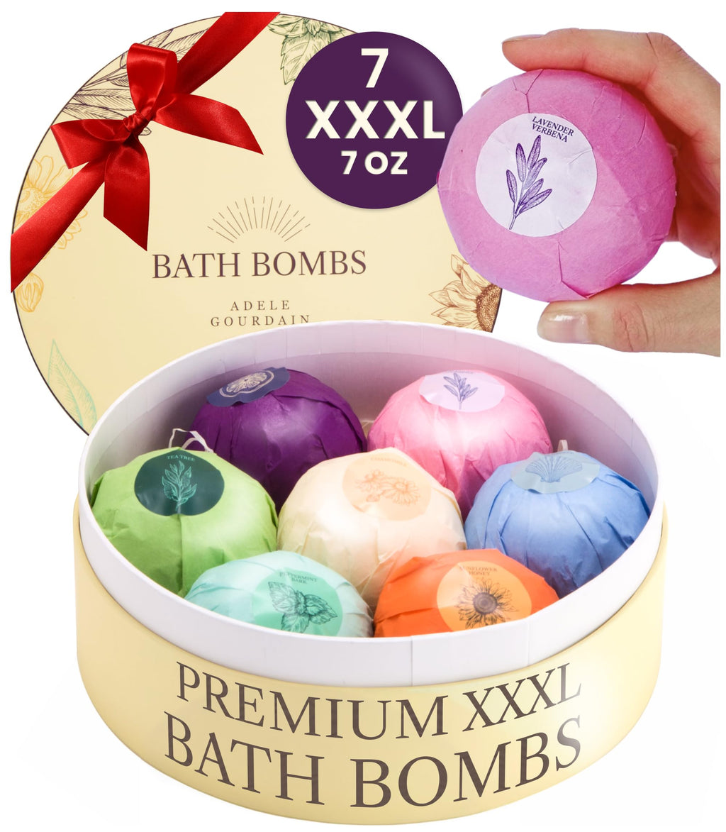 Large Bath Bombs for Women, XXXL 7pc Birthday Gifts for Women