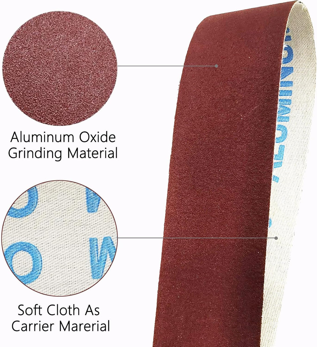 20 Pcs 1-1/2 x 29 Inch Sanding Belts,4 Pcs Each of 60/120/240/400/600 Grits Sanding Belt for Pipe Sander Adapter,740 x 40 mm Sanding Belts for Pipe or Tube Sanding Attachment.