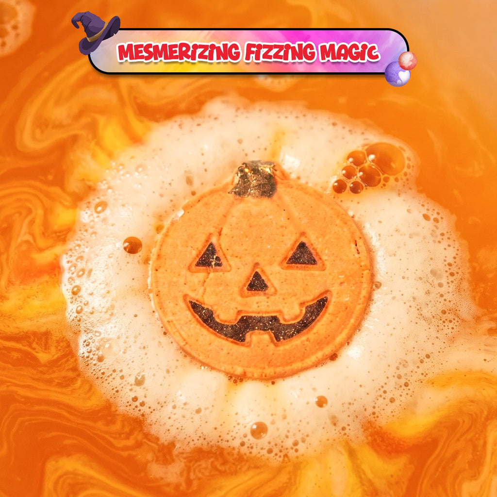 Halloween Bath Bombs, 6 Spooky Designs, Fizzing Bath Bomb Gift Set