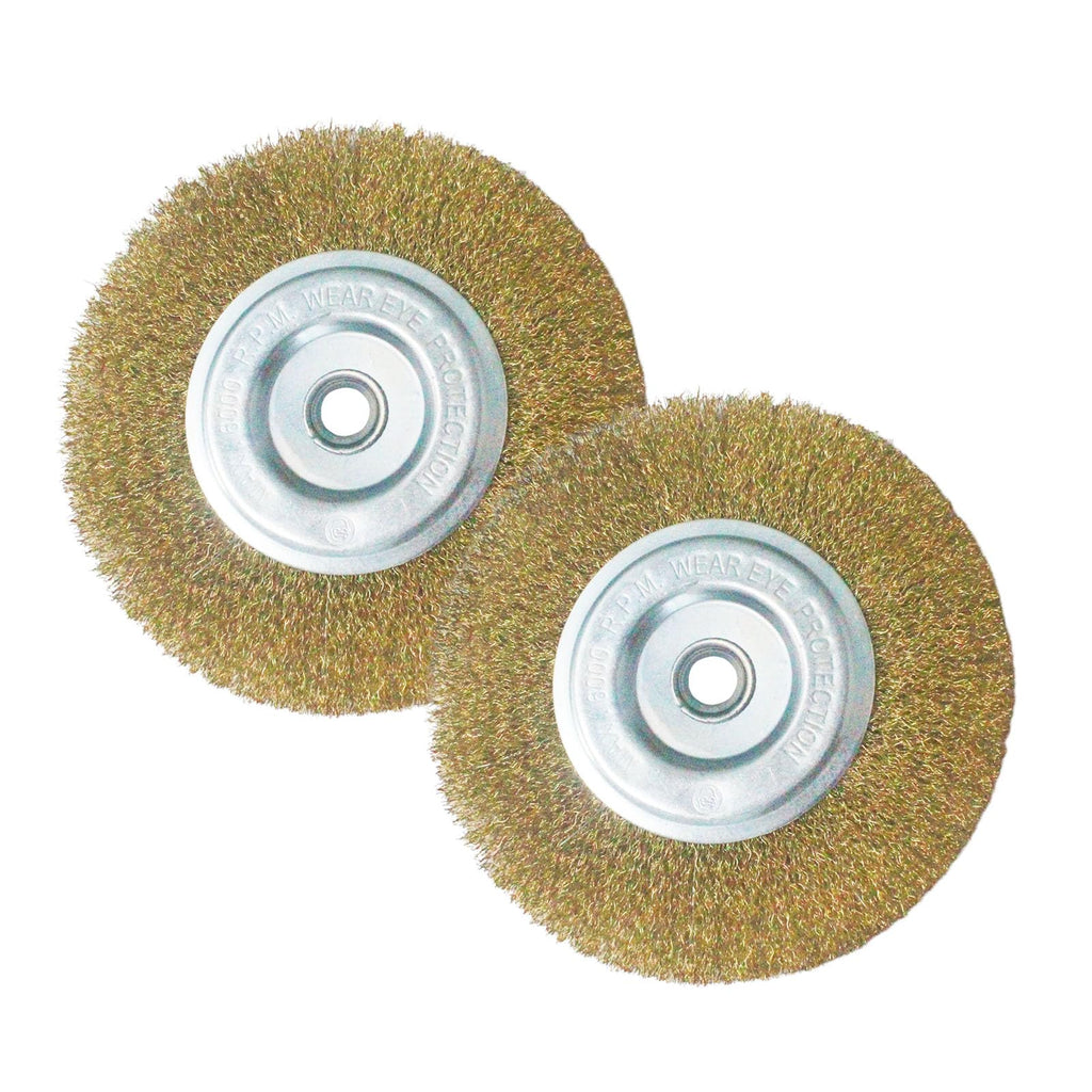 JUNLIXN 2 Pcs 6" Wire Wheel Brush for Bench Grinder