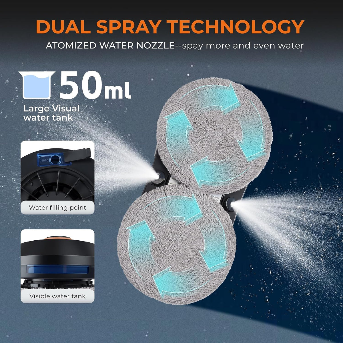 Automatic Window Cleaner Robot with Dual Direction Auto-Spray