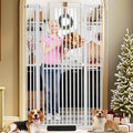 71" Extra-Tall Full-Height Anti-Jump Cat & Pet Safety Gate with Narrow Bar Spacing & Double-Lock Walk-Through Door for Doorways & Stairs