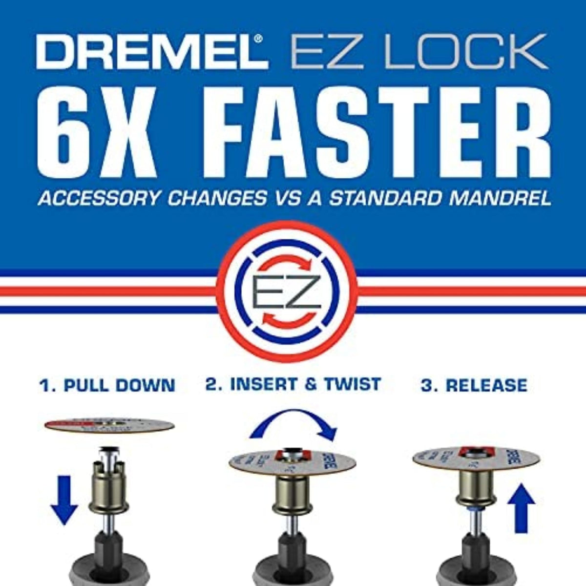 Dremel EZ456B 1-1/2" EZ Lock Rotary Tool Cutting Wheels - 12 Pieces