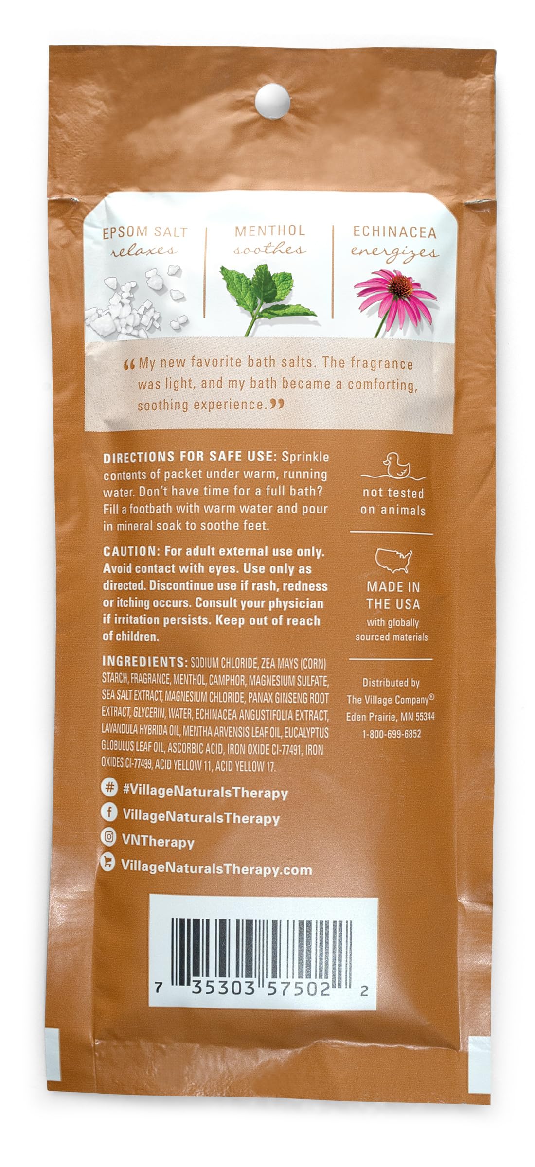 Breathe Concentrated Mineral Bath Soak, Lemon Mint, 2 Oz, Pack of 12