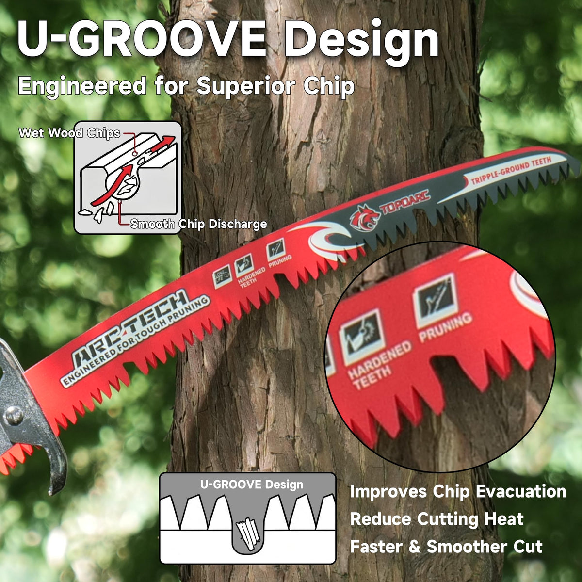 Arc Edge Reciprocating Saw Blades, 12-Inch 6TPI for Tree Trimming, 5-Pack