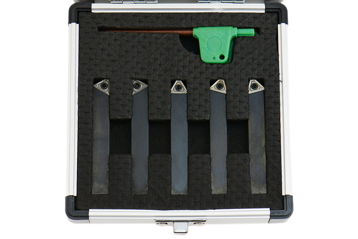 Shars (5 Pcs) 3/8" Indexable Carbide Turning Tool Set 404-1040 P]