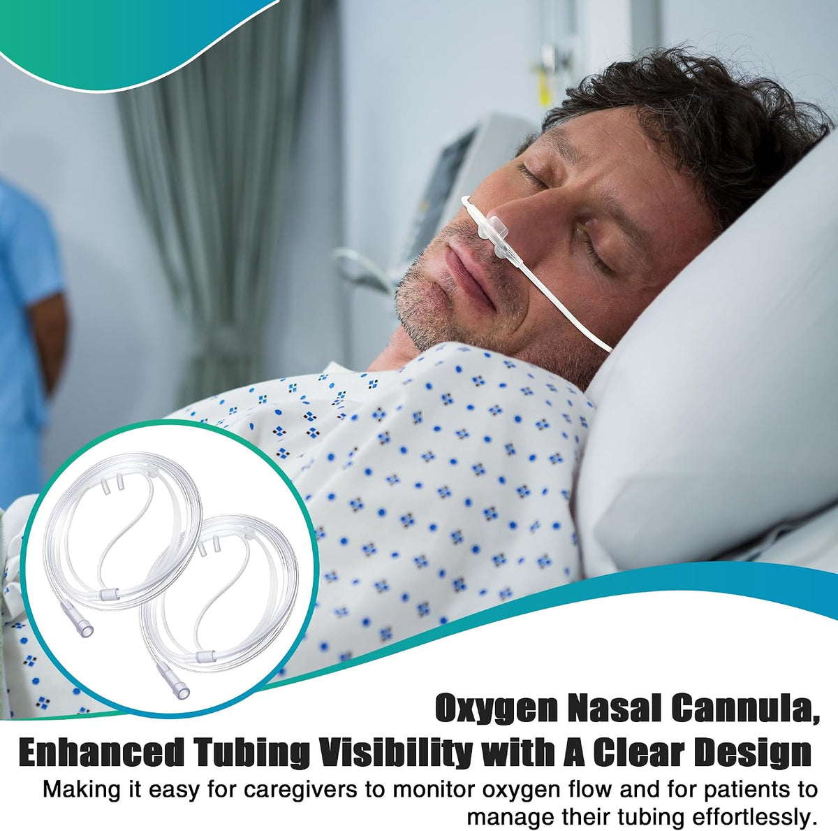 10 Pack 4Ft Adult Oxygen Nasal Cannula, Soft Oxygen Tubing for Adult