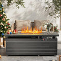 51 Inch Outdoor Propane Fire Pit Table, 50000BTU 4-in-1 FirePit Table, Gray