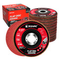 EZARC Ceramic Flap Discs 120 Grit, 4-1/2 x 7/8-Inch, Type 29, 10-Pack