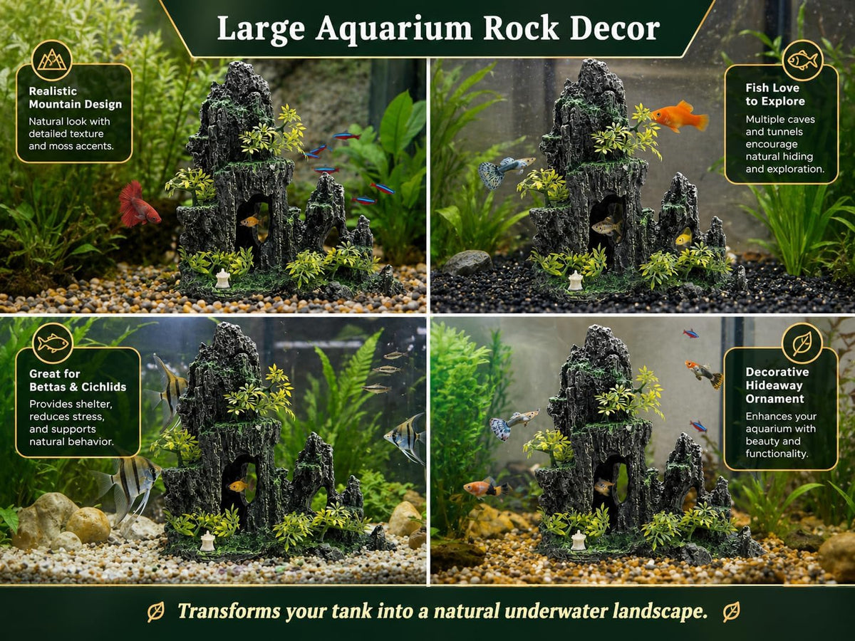 Large Aquarium Decorations and Tall Aquarium Decor