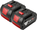 2-Pack 18V 8.0Ah Lithium-Ion Cordless Tool Battery Packs, Replacement for Bosch 18V BAT609 BAT612 BAT618, Fit Drill & Power Tools for Home DIY & Professional Users