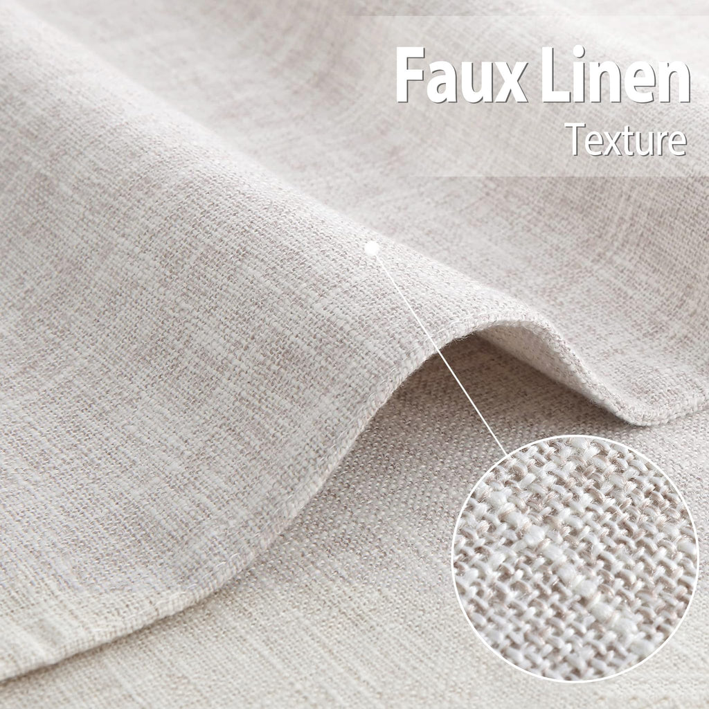 Faux Cotton Linen Placemats Set of 6, Cloth Dining Table Mats