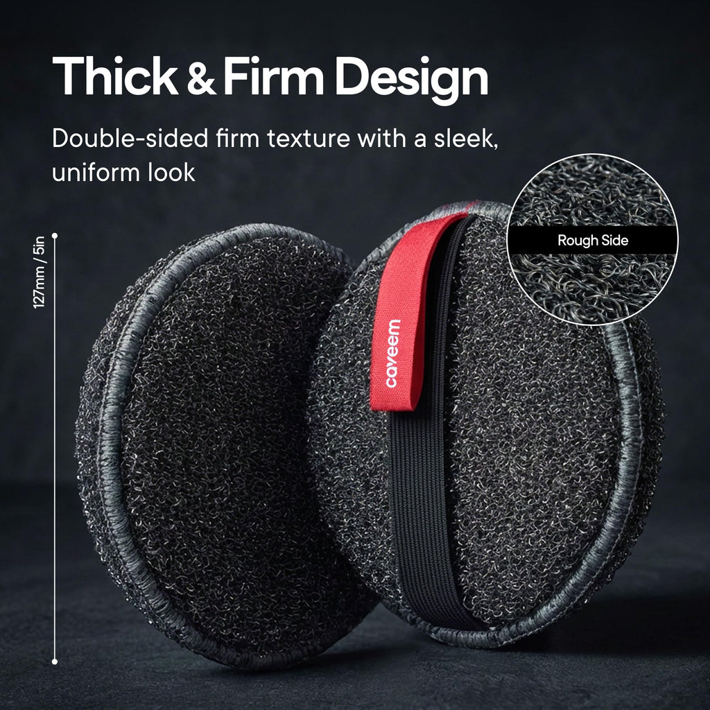 Exfoliating Body Scrubber, Bath Body Scrubber, 2 Pack, Dark Grey