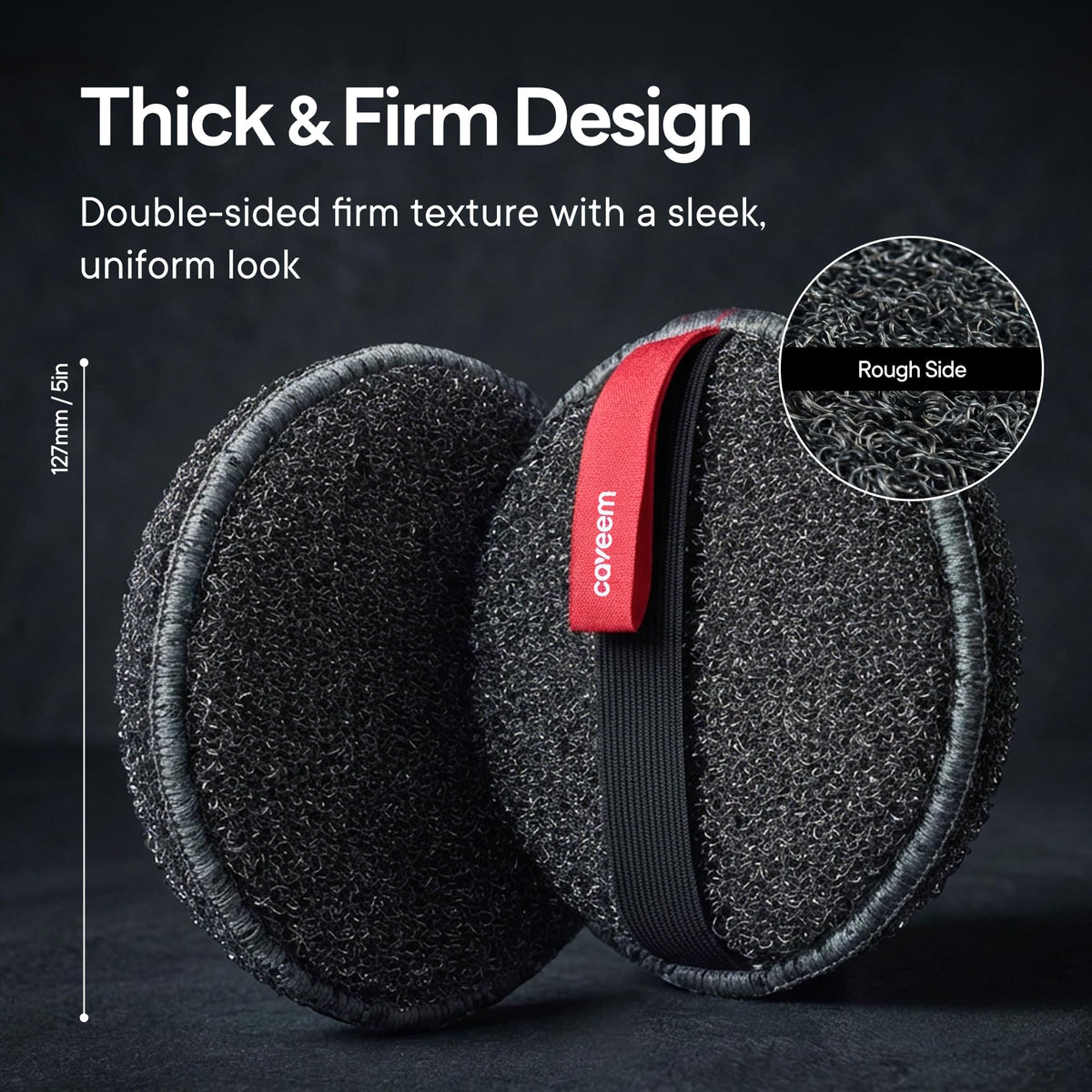Exfoliating Body Scrubber, Bath Body Scrubber, 2 Pack, Dark Grey