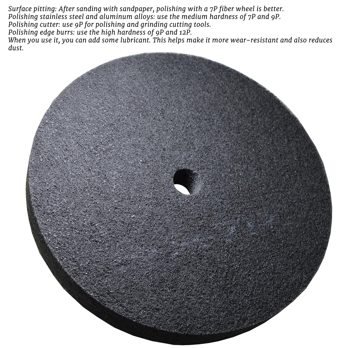 WKSTOOL 8 Inch Dia.Nylon Fiber Abrasive Polishing Buffing Disc,1 Inch Thick,150Grit,14P,Heavy Duty Grinding Removal Brushed Wheels for Metals Iron Copper Hardware Bench Grinder Polishing Deburring