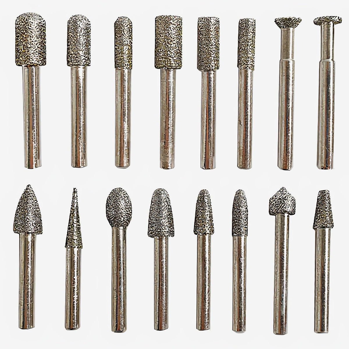 1/4" Shank Diamond Coated Grinding Burr, 60 Grit Diamond Grinding Bit