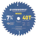 SawWorks 7-1/4" 40T Thin Kerf Circular Saw Blade General Woodworking