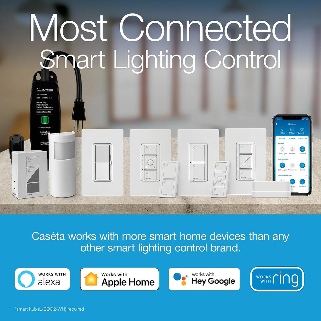 Caseta Diva Smart Dimmer Switch (Smart Hub Required)