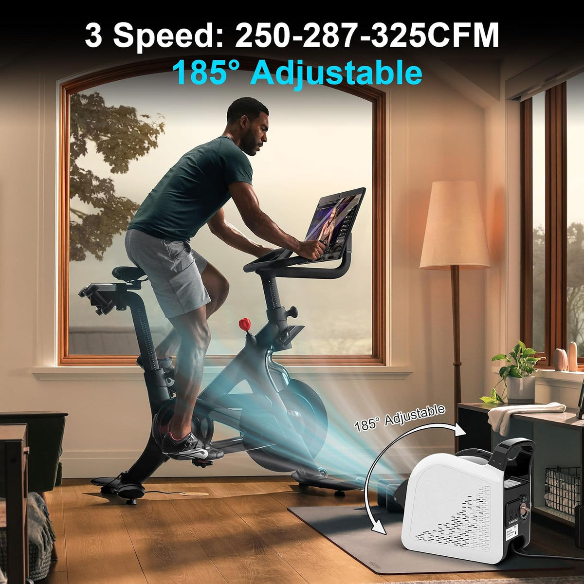 Air Mover Blower Fan - Floor Fan for Cooling,Drying and Exhausting at Home,Job Site,Garage,Shop, 3 Speeds Portable