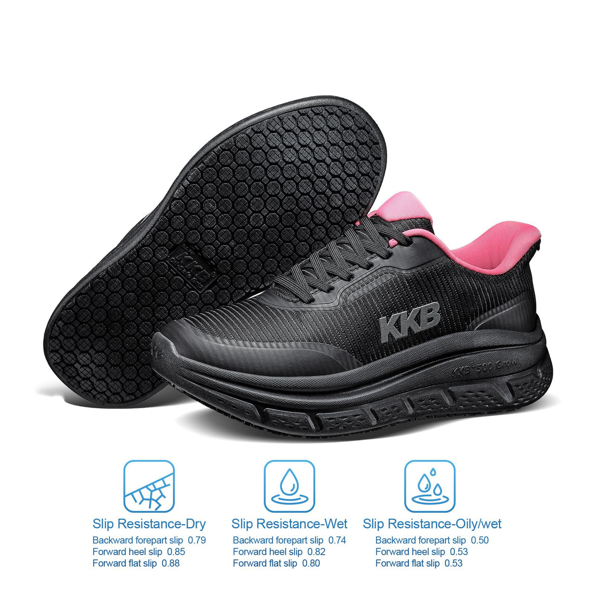 Non Slip Work Shoes Women Slip Resistant Work Shoes for Women,Easy Slip Waterproof Walking Shoes for Standing All Day