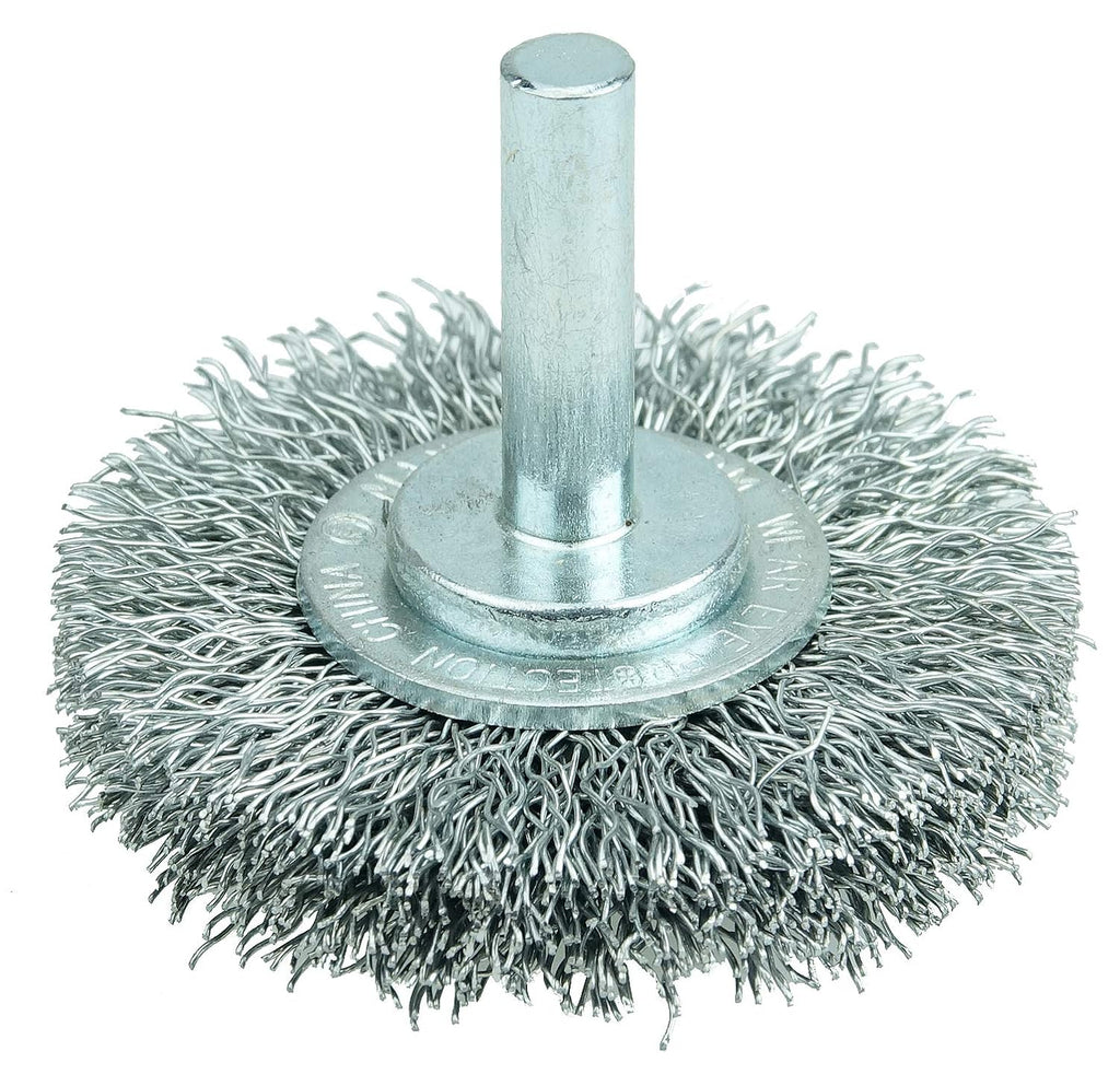 Weiler 36209 Wolverine 2" Crimped Wire Wheel, .012" Steel Fill, 1/4" Stem (Pack of 10)