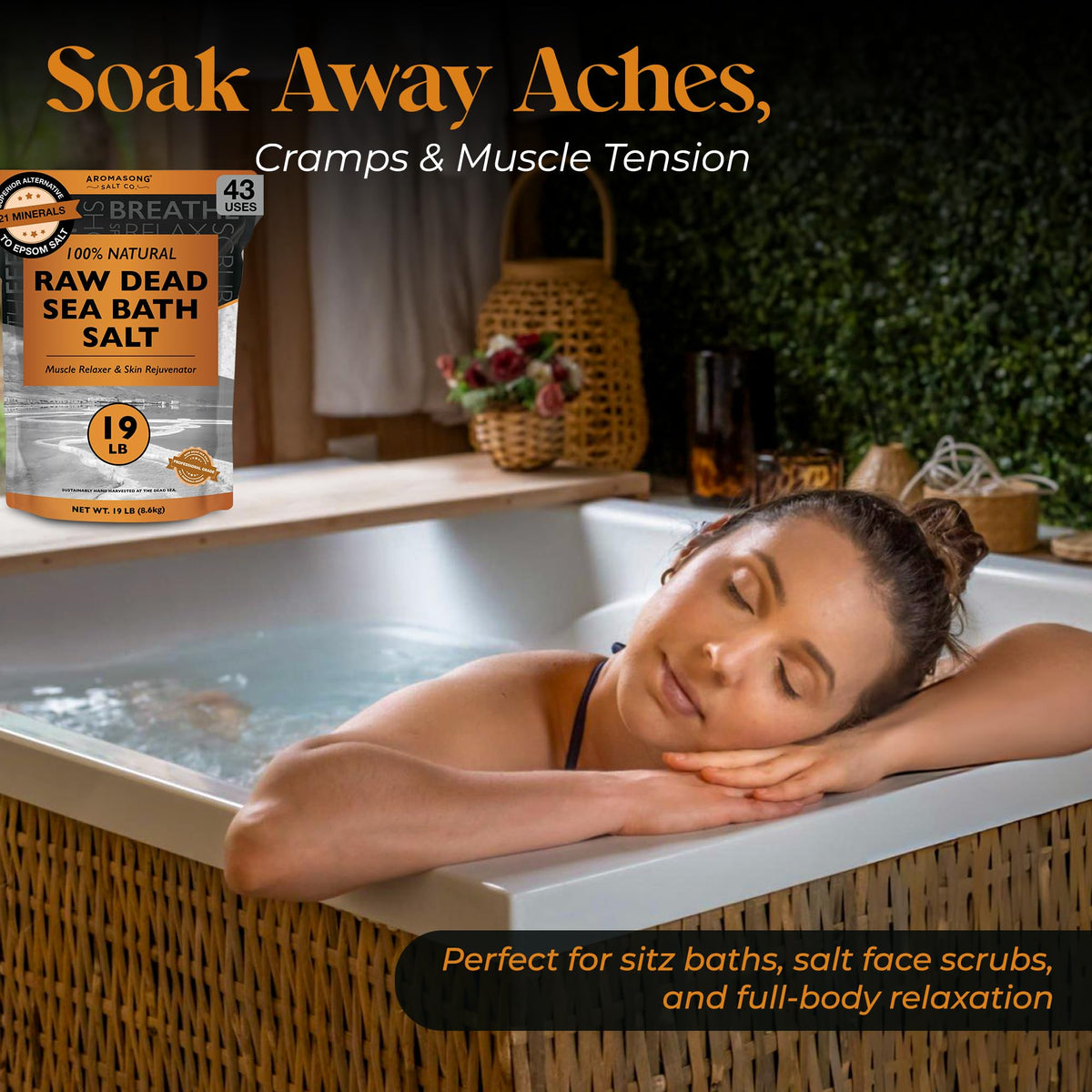 Raw Dead Sea Bath Salt - Minimally Cleaned, Contains More Dead Sea Minerals Including Dead Sea Mud - 100% Pure &