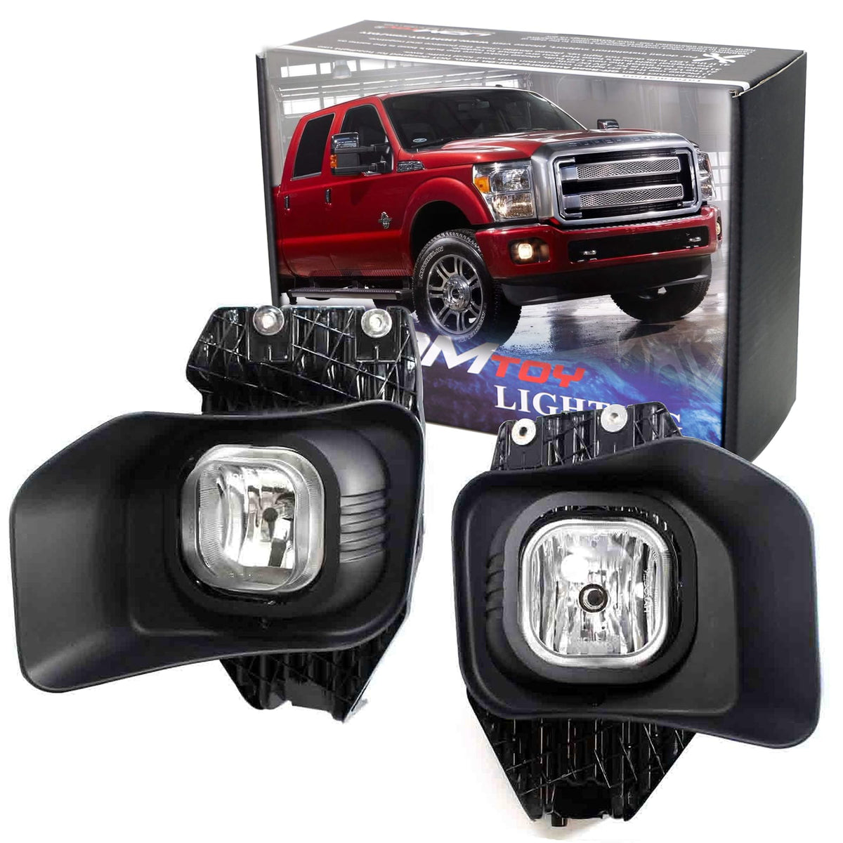 iJDMTOY Halogen Fog Light Kit For Ford 2011-2016 F250/F350/F450 Super Duty