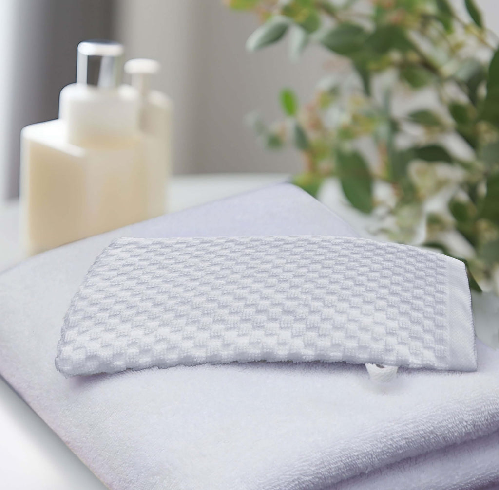 Bath Mitt - 6 Pack Euro Spa Waffle 100% Cotton Towel Mitts