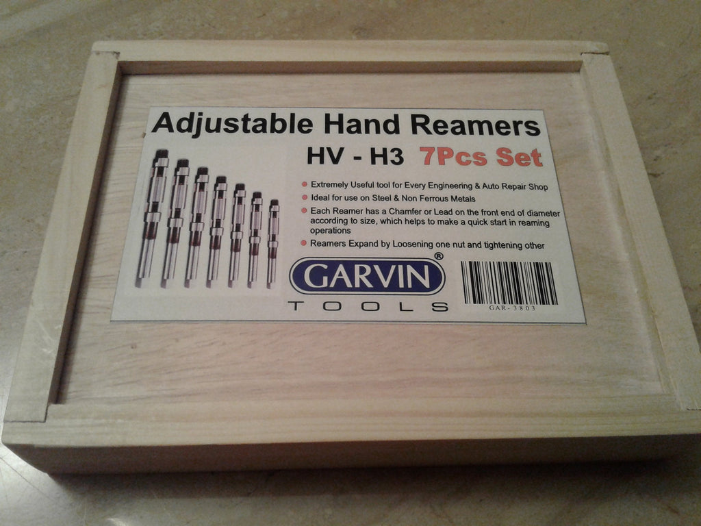 CME 7 pc Adjustable Hand Reamer Set, 1/4" to 15/32" Reamer Sizes