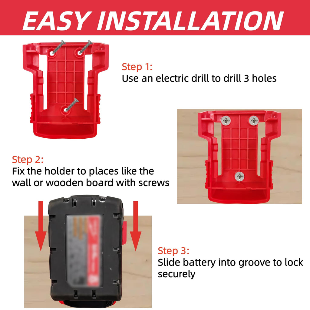 20 Pack Tool Battery Packs Holder Compatible with Milwaukee 18V Batteries