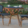 31.5" Navy/White Indoor/Outdoor Bistro Table