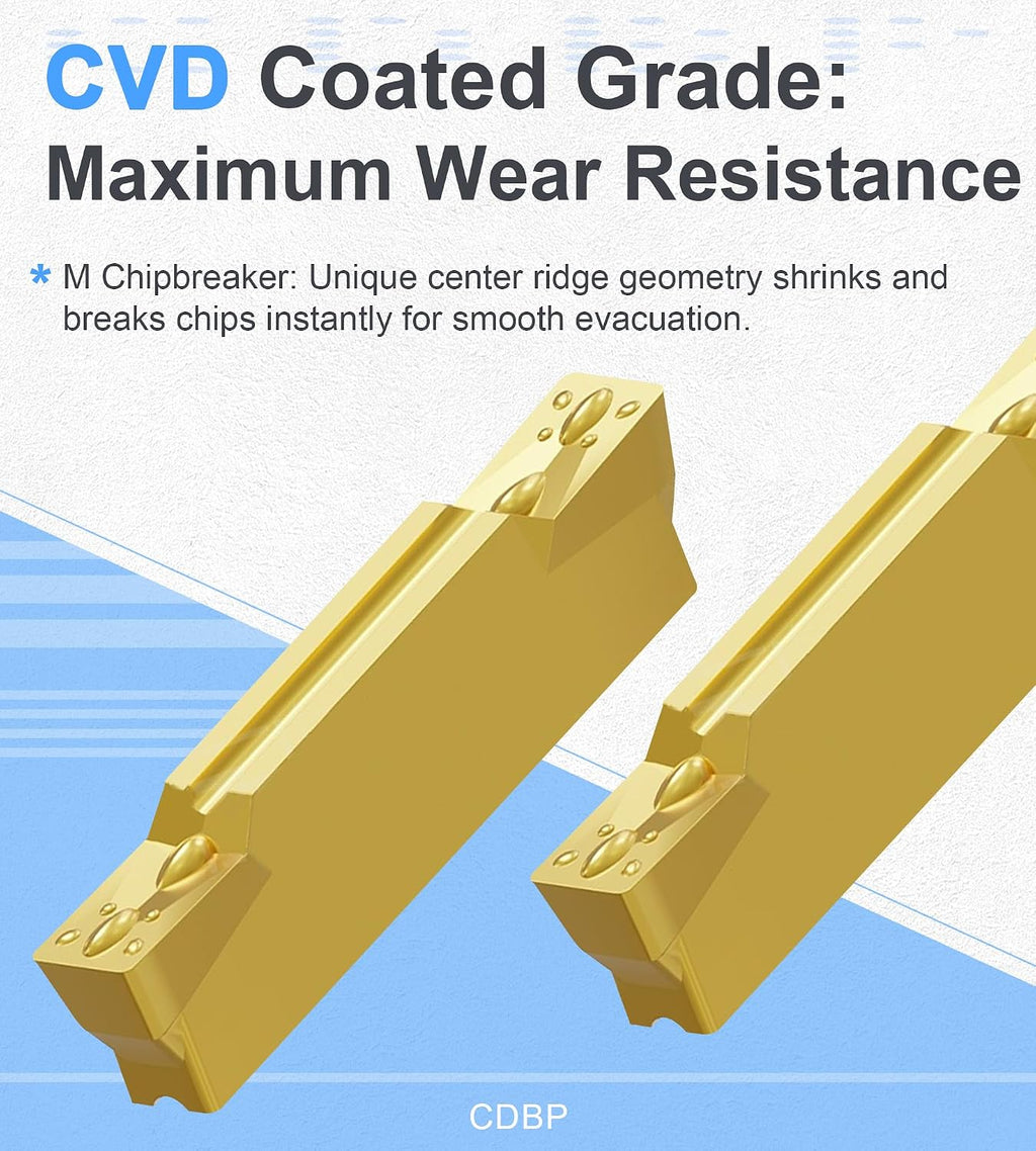 MGMN300-M 3mm 0.118" Width Parting/Grooving Insert for Steel 10pcs