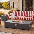 56 Inch Propane Fire Pit Table, 50,000 BTU Rectangular Fire Table